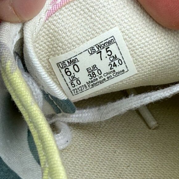 Vans Authentic Vintage Floral Marshmallow Women’s Sz 7.5 Canvas Low Top Sneaker - Picture 6 of 11